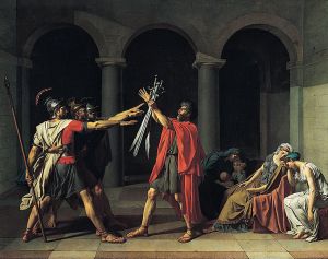Jacques-Louis David The Oath of the Horatii Louvre Museum 